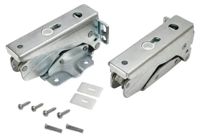 Produktbild von Trade-Shop 2er Set Kühlschrankscharnier oben unten ersetzt Whirlpool 481941718856 481941719051 481941719052 481981529345 481981529346 481990303994