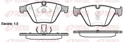 Produktbild von REMSA Bremsbeläge Satz Vorne Bremsklötze für BMW 5 Touring (F11) 0857.20