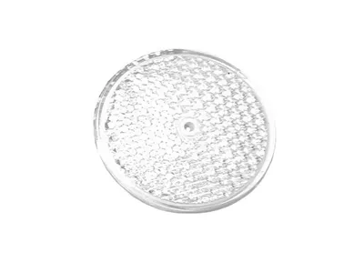 Obrázek produktu pro Odrazka bílá, průměr 80 mm s dírou