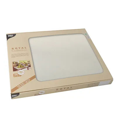 Produktbild von 100 Tischsets, Tissue ROYAL Collection 30 cm x 40 cm weiss