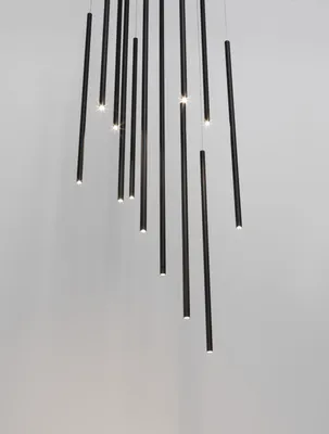 Produktbild von Nova Luce ELETTRA LED Pendelleuchte Schwarz 60W Warmweiss 165x540cm dimmbar 9081801