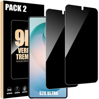 Image de 2x Verre Trempé Anti-espion pour Samsung Galaxy S26 Ultra, Protection d'écran Anti-Rayures