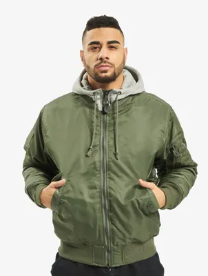 Immagine prodotto di Brandit - MA1 BOMBER Giacca con cappuccio oliva - S