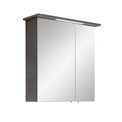 Produktbild von Badezimmer Spiegelschrank ALINA-66 in Graphit Struktur quer Nachb. - B/H/T: 60/72/20cm