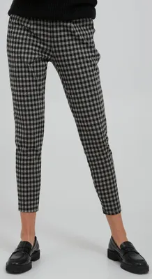 Immagine prodotto di ICHI IHKATE CHECKY PA2 Pantaloni chino da donna in tessuto elasticizzato, taglio slim con elastico in vita