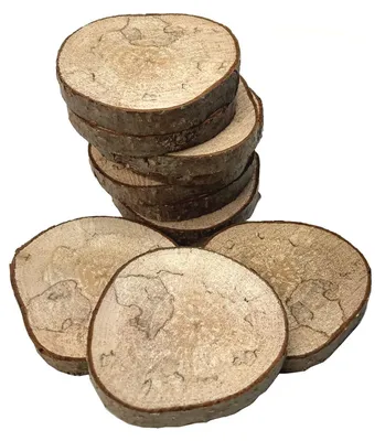 Produktbild von 10 Baumscheiben Erle Holzscheiben Astscheiben Bastelholz 7-9 cm