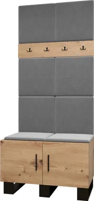 Produktbild von Garderobe ARTIN Set 4 mit gepolsterten Paneelen Industrial Design