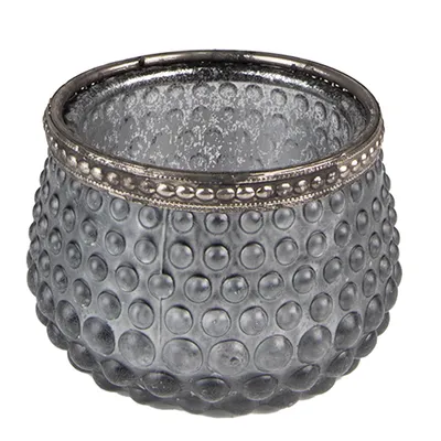 Obrázok produktu pre Držiak na čajovú sviečku Clayre & Eef Ø 8x6 cm Sivé sklo