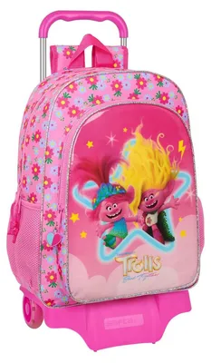 Obrázek produktu pro Školní aktovka na kolečkách Trolls Pink 33 x 42 x 14 cm