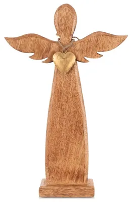 Produktbild von Engelsfigur aus Mangoholz, 42 cm