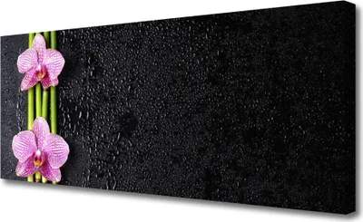 Produktbild von Tulup Leinwand-Bilder 125x50 Wandbild Canvas Kunstdruck Bambusrohre Blumen Pflanzen