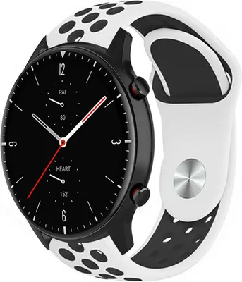 Produktbild von Strap-it Amazfit GTR 2 Sportarmband (Weiß/Schwarz)