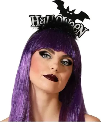 Imagen del producto de Diadema de Halloween de Atosa, color lila, talla única