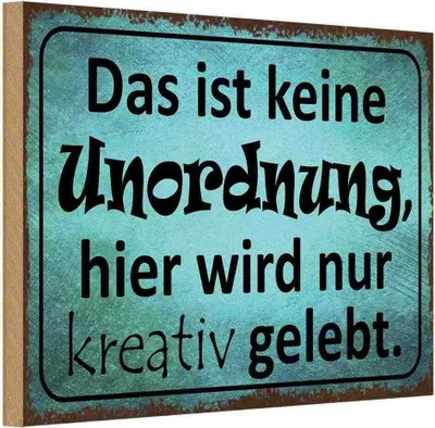 Produktbild von vianmo Holzschild 20x30 cm das ist keine Unordnung hier Dekoration