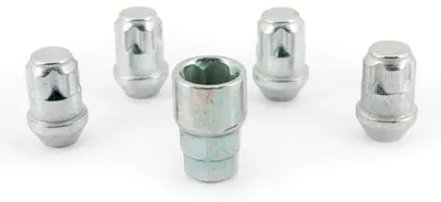 Productafbeelding van H&R Wielslotset M12x1.50 conische schroefdraad - 4 wielslotbouten inclusief adapter