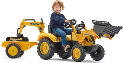Produktbild von FALK - Komatsu Trettraktor mit Lader, Bagger und Anschlussgleis