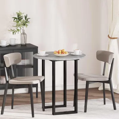 Zdjęcie produktu dla Maison Exclusive - Blat stołu, średnica 70 cm, grubość 1,5 cm, okrągły, płyta drewnopochodna, kolor: betonowy szary