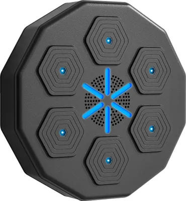 Produktbild von Bluetooth Boxtrainer mit Musikfunktion, LED-Leuchtpunkten, Wandmontage, Kunstleder, Schwarz