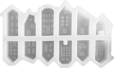 Produktbild von Silikonformen, Haus-Kerzenformen zum Gießen, kreative Hausformen mit Fenster, Epoxidharzformen für Sojawachskerzen, Seife