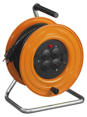 Produktbild von SCHILL Last-Kabeltrommel, 4 x Schuko mit Deckel, Kabellänge: 25 m, H05RN-F