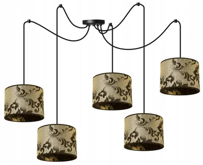 Produktbild von Spinnen Pendelleuchte Gold – Moderne Hängelampe mit Lampenschirm Deckenleuchte Design