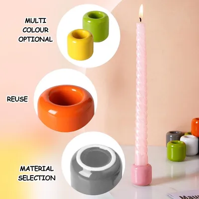 10 Stück Kerzenbecher, Mini-Kerzenhalter, keramisches Kerzenhalterset, Duftkerzenbecher, einfacher Kerzenhalter