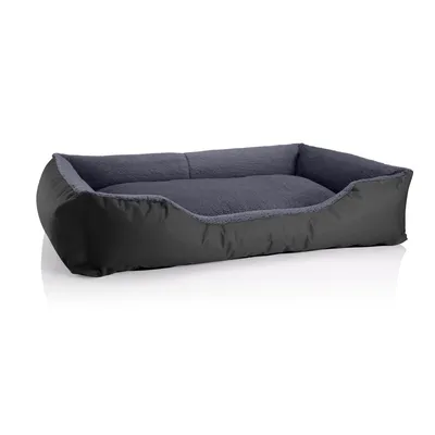 Obrázek produktu pro Pelíšek pro psy TEDDY, pohovka pro psy, (XXXL) cca 150x110x28cm, THE-ROCK (černá/šedá)