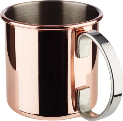 Produktbild von APS 93310 Becher MOSCOW MULE, Ø 9 cm, Höhe 9 cm, 0,45 Liter Edelstahl, Kupfer-Look, hochglanzpoliert