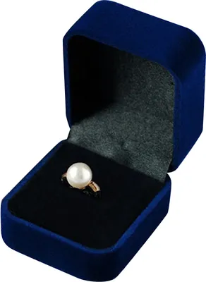 Produktbild von Schmuck-Ohrring-Ring-Display-Aufbewahrungsorganisator, quadratischer Deckel, offene Box, Geschenk-Blau