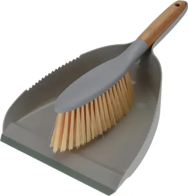 Obrázek produktu pro Bambusový smeták a lopatka, šedý