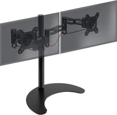 Image de Support d'écran pour écrans LED/LCD de 13 à 27 pouces - Conception en V - Réglage en hauteur