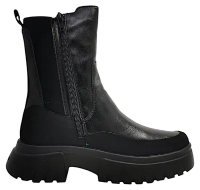 Imagen del producto de Zapatos de mujer Rieker, bota con cremallera, color negro, para uso casual