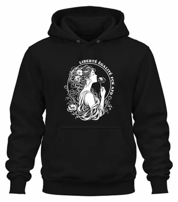 Zdjęcie produktu dla Bluza z kapturem "Liberté Égalité", czarna, rozmiar L