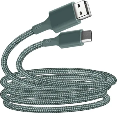 Productafbeelding van Bigben Connected JGCBLCOTMIC2MNG, 2 meter, USB-A, Micro-USB B, groen