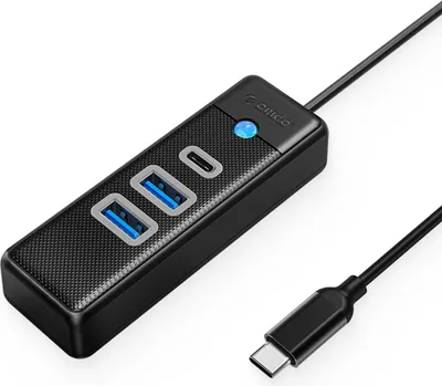 Zdjęcie produktu dla HUB USB-C Orico PWC2U-C3-015-BK-EP  2x USB-A 3.1 + USB-C, czarny