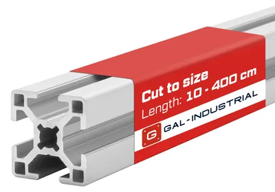 Obrázok produktu pre GAL-INDUSTRIAL | Konštrukčný hliníkový profil – 30x30mm - 10cm - Rezanie na mieru