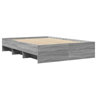 Produktbild von vidaXL Bettgestell Grau Sonoma 120x190 cm Holzwerkstoff