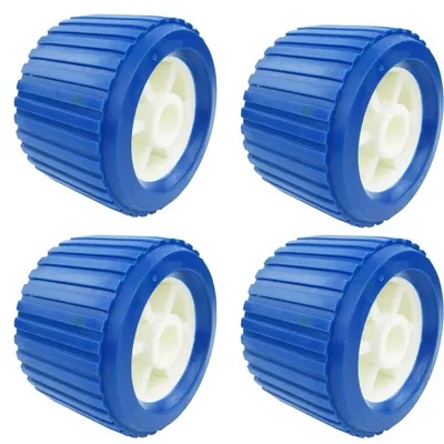 Productafbeelding van Wobbelroller, 110 mm buitendiameter, 75 mm breedte, 19 mm as, gemaakt van polypropyleen, met ribbelstructuur
