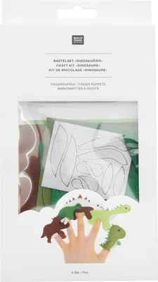 Produktbild von Bastelset Fingerpuppen "Dinos"