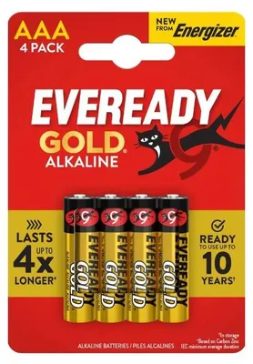 Produktbild von Eveready Gold Batterien von Energizer, Typ AAA - 4 Stück