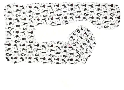 Produktbild von BabyUniverse Schwangerschaftskissenbezug Typ U, 100 % Baumwolle - Katzen