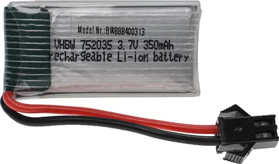 Produktbild von vhbw Akku kompatibel mit SM-2P Stecker für Modellbau z.B. Racing Car, Helikopter, Flugzeug (350mAh, 3,7V, Li-Polymer, 37 x 19 x 8 mm)