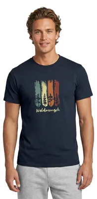 Produktbild von Spreadshirt Waldmensch im Wald  Outdoor Design Männer T-Shirt, M, Navy