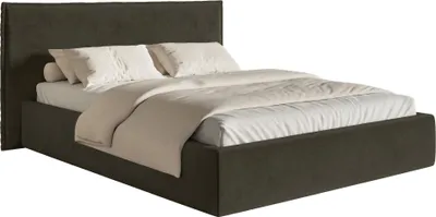 Produktbild von Selsey Softie – Polsterbett 160×200 mit Bettkasten und Lattenrost, Velours, dunkelgrün