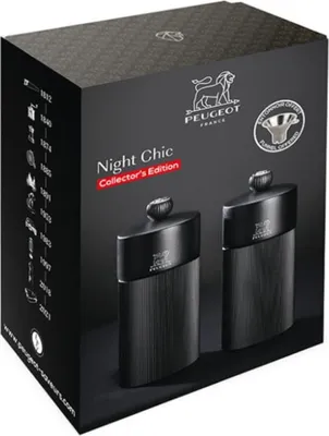 Obrázek produktu pro Peugeot 43285, Sada mlýnků na sůl a pepř, Černá, Kov, Dřevo, Nerezová ocel, Pepř, Sůl, 120 mm