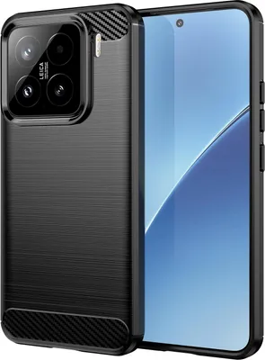Produktbild von Mobigear Brushed Slim  Xiaomi 15 Hülle Flexibles TPU Backcover - Schwarz