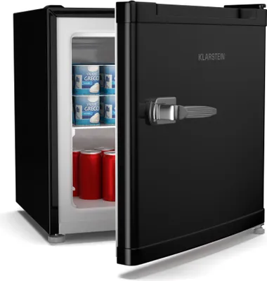 Image de Klarstein Irene Retro Mini congélateur 31 L Réfrigérateur / congélateur compact - Température ajustable -24°C à 10°C, Économe en énergie, Silencieux 38 dB, Design rétro noir, Petit congélateur