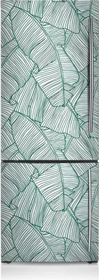 Produktbild von Dekoration Kühlschrank Aufkleber Magnete Küche Kühlschrankmagnete 60x190 cm - Wasserblätter