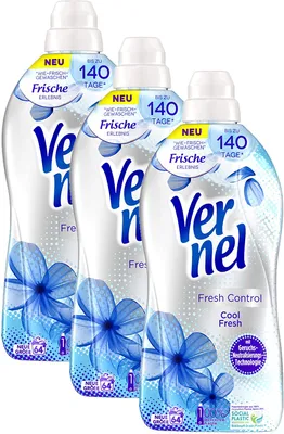 Produktbild von Vernel Fresh Control Fresh Weichspüler Wäsche 3x64 Waschladungen Waschmittel