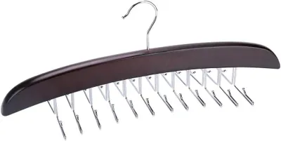 Imagen del producto de Soportes para corbatas de madera natural, color , para 24 corbatas, ideales para organizar el armario